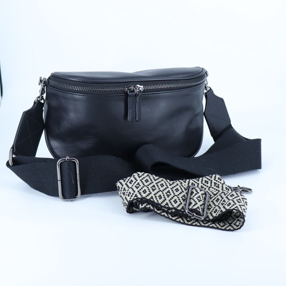 Andar Original Waymaker Crossbody Bag Jet Black Oil Waxed Leather - Picture 4 of 13